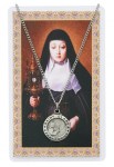 24'' Saint Clare Holy Card & Pendant
